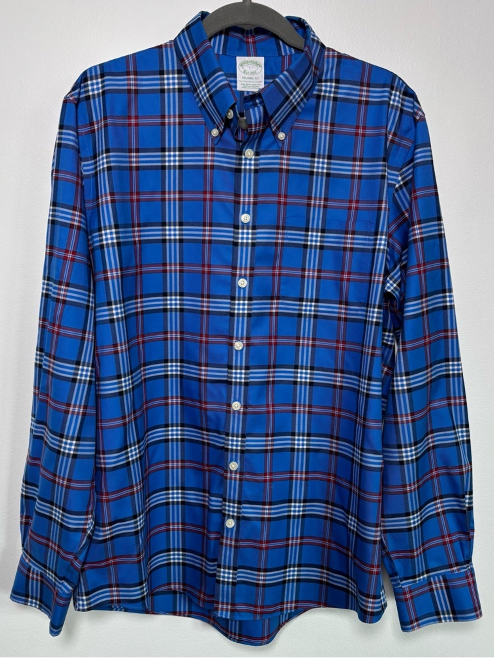 Brooks Brothers Milano Fit Button-Down Shirt - Large
